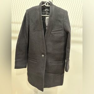 Rag & Bone Black Tuxedo Overcoat, Size 8, NWT